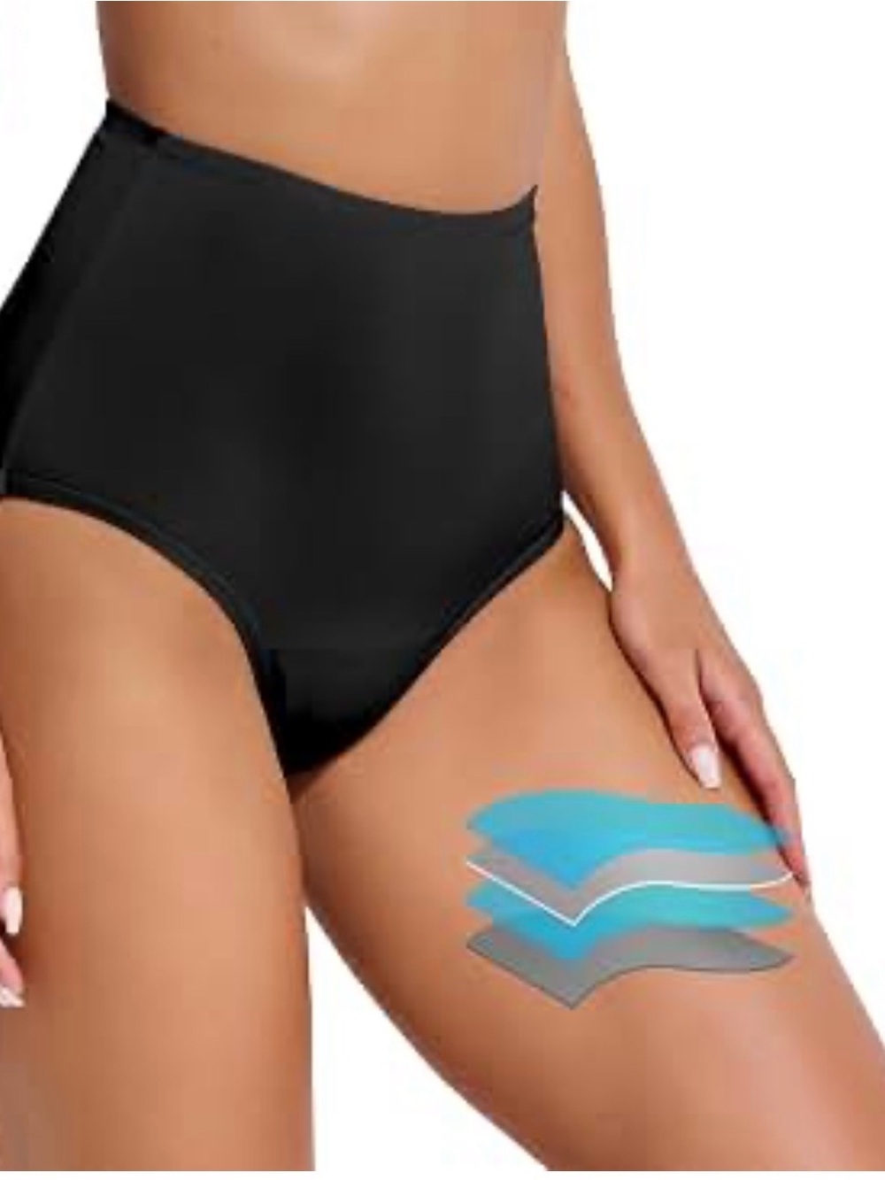High-Waist Black Smoothing Shorts